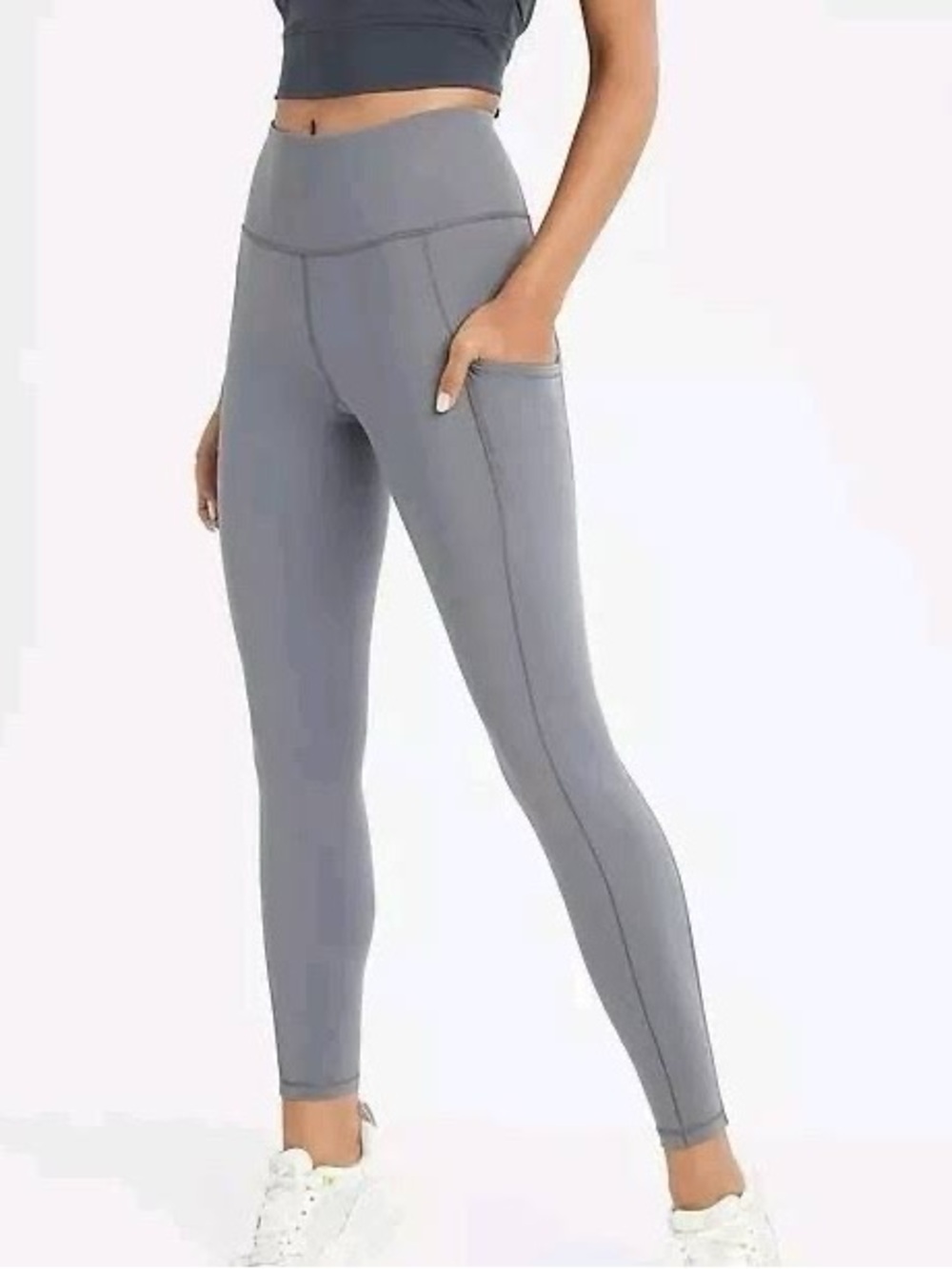 NWT- Banana Republic Slate Gray Leggings with Side Pocket